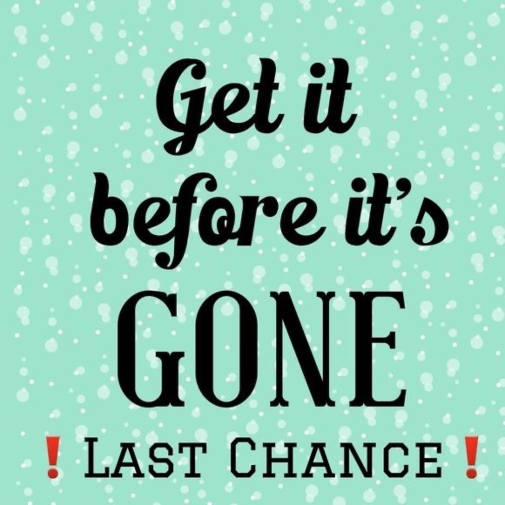 Last chance for most items in the closet